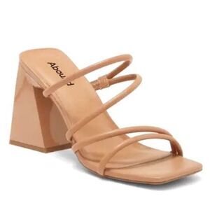Abound Nude Strappy Block Heel Sandals